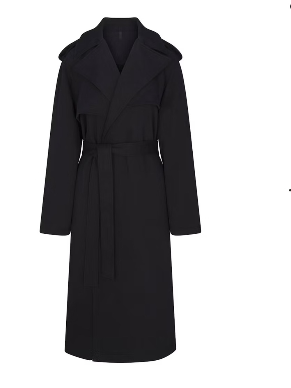 Skims ladies 100% cotton boyfriend fleece OVERSIZED trench coat size large